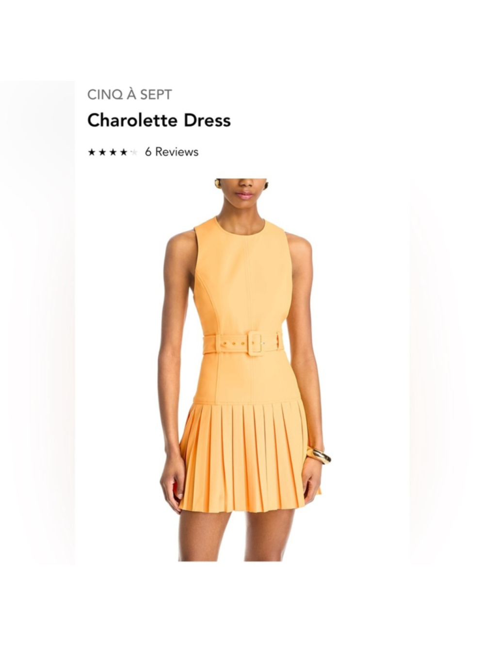 Cinq à Sept Orange Mini Dress